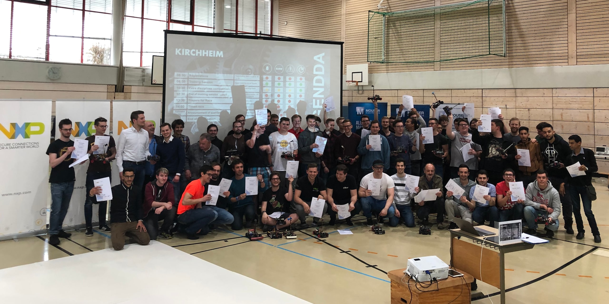 The participating teams in the NXP Cup