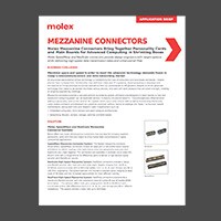 Molex® Mezzanine Connectors Bring Together Personality Cards and Main Boards for Advanced Computing in Shrinking Boxes