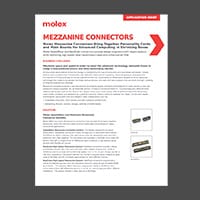 Molex® Mezzanine Connectors Bring Together Personality Cards and Main Boards for Advanced Computing in Shrinking Boxes