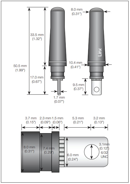 TE Connectivity / Linx Technologies LP Series Monopole Antenna