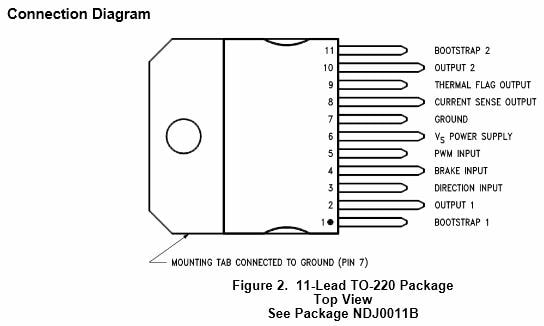 Texas Instruments Controladores de puente H de 3 A, 55 V LMD18200