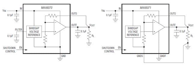 Analog Devices / Maxim Integrated Referencias de voltaje MAX6070/71