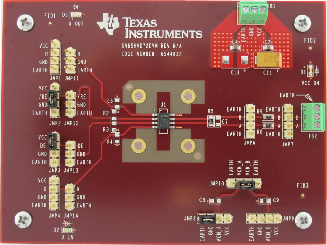 Tabla - Texas Instruments Módulo de evaluación de medio dúplex RS-485 
