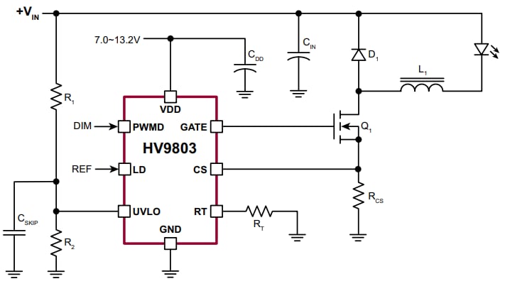 Microchip Technology CI de controlador LED HV9803 
