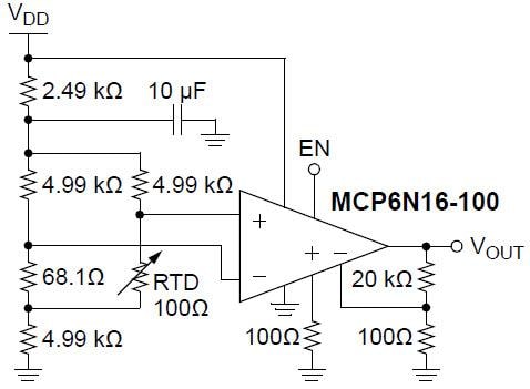 Microchip Technology Amplificador de instrumentación con desplazamiento del cero MCP6N16 