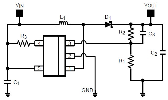 Texas Instruments Reguladores de tensión con ascenso de tensión LMR62421 SIMPLE SWITCHER®