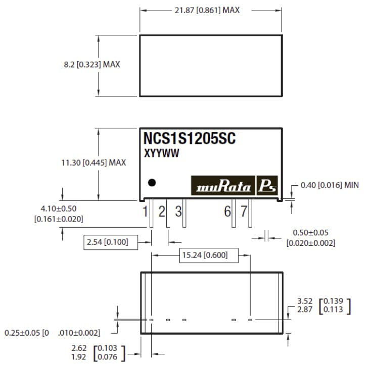 Murata Power Solutions Convertidores CC/CC de la serie NCS1 de Murata Power Solutions