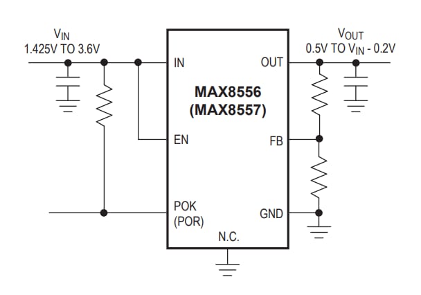 Analog Devices / Maxim Integrated Reguladores LDO MAX8556/MAX8557