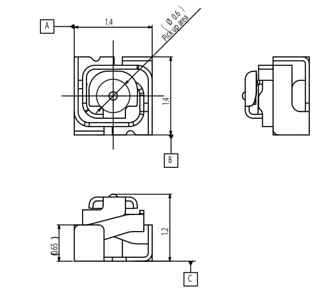 Mechanical Drawing - Alps Alpine SCTA Spring Contact Micro Clips