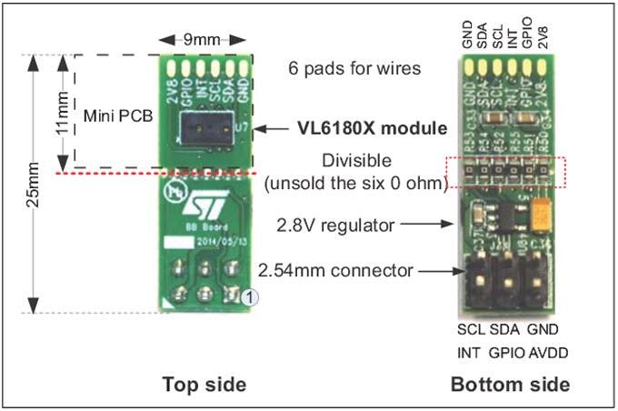 STMicroelectronics Placa satélite VL6180X-SATEL
