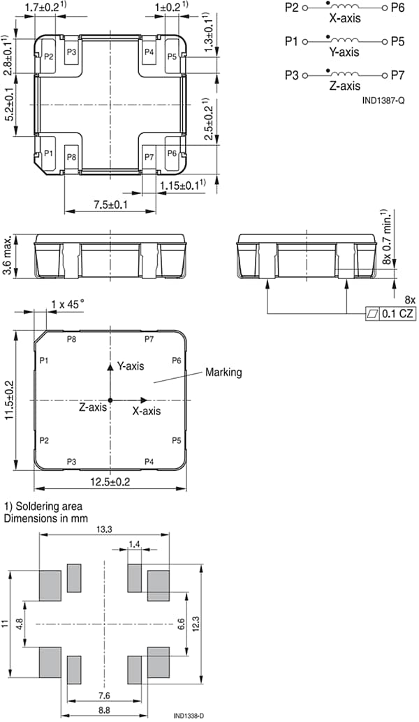 EPCOS / TDK B82453C Series 3D Transponder Coils