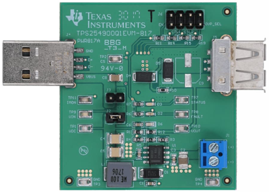 Mechanical Drawing - Texas Instruments TPS254900Q1EVM-817 Step-Down Regulator EVM