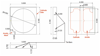 Mechanical Drawing - Cree LED JB3030, JE2835, & JR5050 Mid-Power LEDs