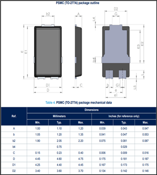 STMicroelectronics STPS1045SF & STPS1045SFY 45V Schottky Rectifiers