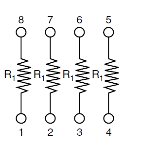 Schematic - Vishay / Thin Film DFN Dual Flat Thin Film Resistor Networks