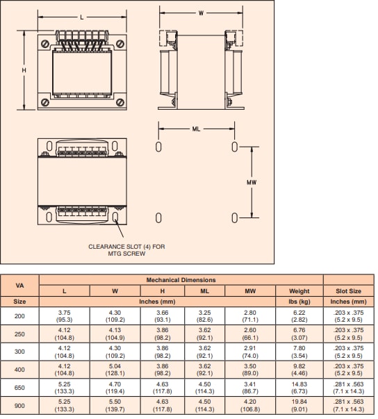 Mechanical Drawing - Signal Transformer / Bel Multi-Purpose International Transformers