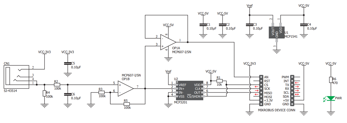 Schematic - Mikroe MIKROE-2860 GSR Click
