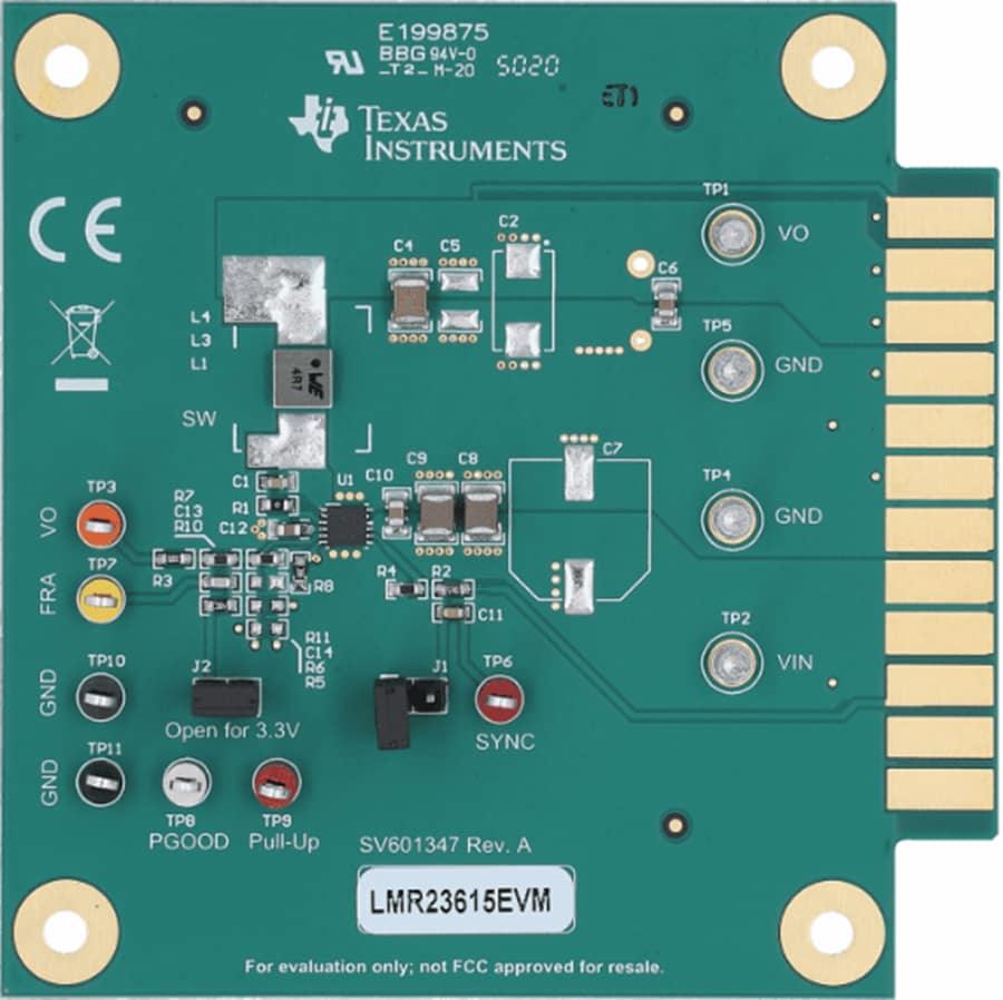 Mechanical Drawing - Texas Instruments LMR23615EVM Converter Evaluation Module (EVM)