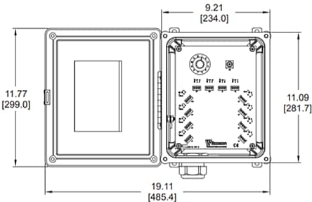 Mechanical Drawing - Amphenol Wilcoxon VLL VibraLINK Lite Enclosures