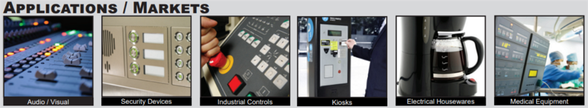 Chart - E-Switch SAV Anti-Vandal Pushbutton Switches