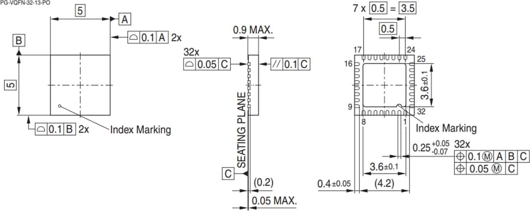 Mechanical Drawing - Infineon Technologies OPTIGA™ TPM Security Solutions