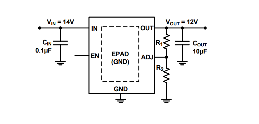 Application Circuit Diagram - Renesas Electronics ISL80410 Linear Regulators