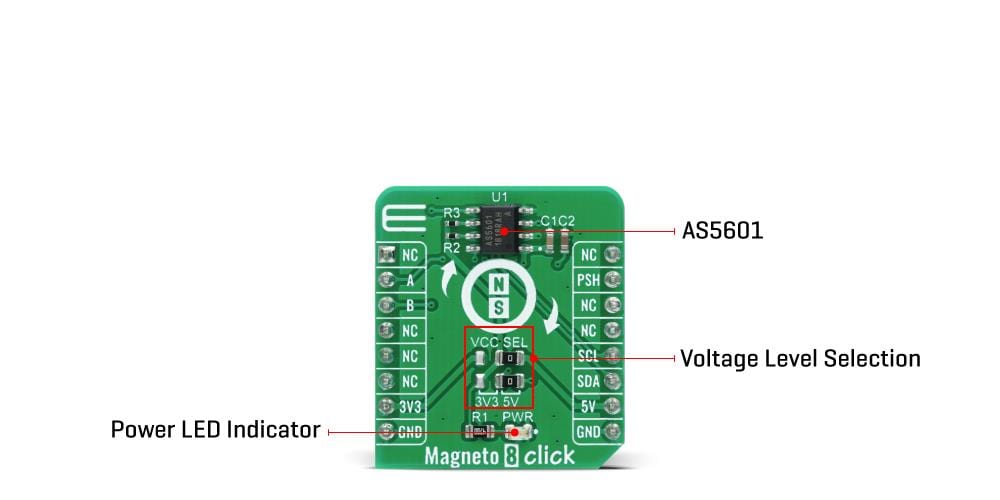 Block Diagram - Mikroe Magneto 8 Click