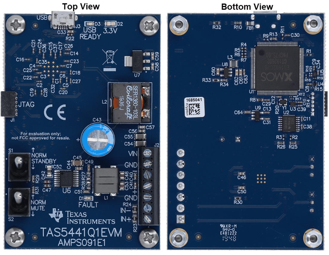 Mechanical Drawing - Texas Instruments TAS5441Q1EVM Amplifier Evaluation Module (EVM)