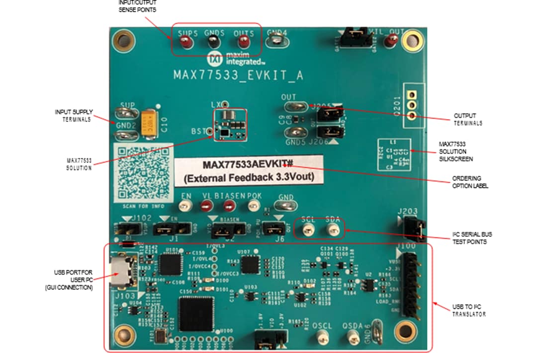 Analog Devices Inc. MAX77533 Evaluation Kit