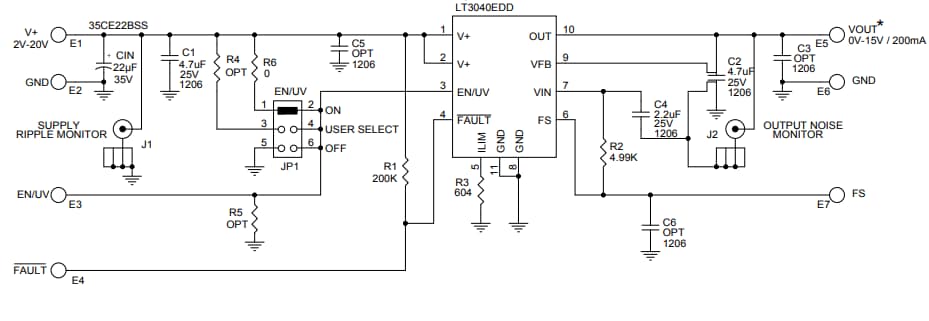 Schematic - Analog Devices Inc. LT3040 Demo Board DC2783A