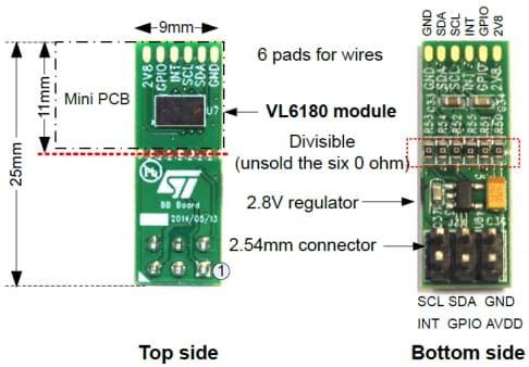 Infographic - STMicroelectronics VL6180-SATEL Breakout Board