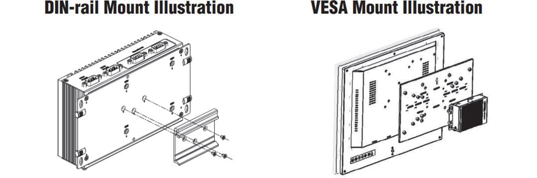 Mechanical Drawing - Advantech UNO-2272G Palm-Size Automation Computer