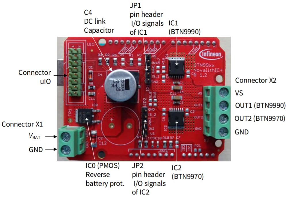 Infineon Technologies DCSHIELDBTN9970LVTOBO1 DC-Motor Control Shield