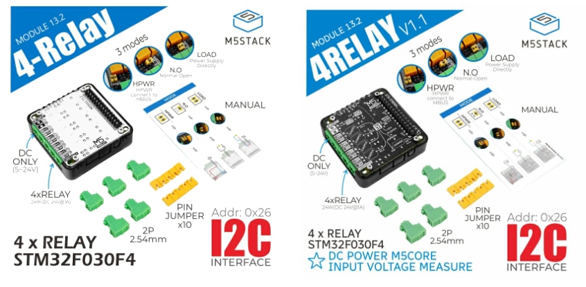 M5Stack M121 4-Channel Relay Modules