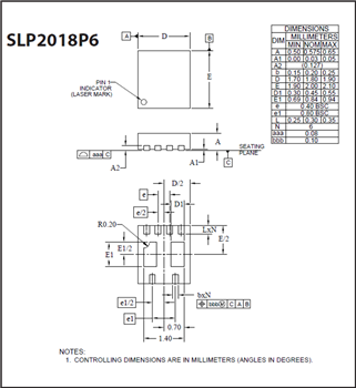 Mechanical Drawing - Semtech PowerClamp™ High-Surge TVS Diodes