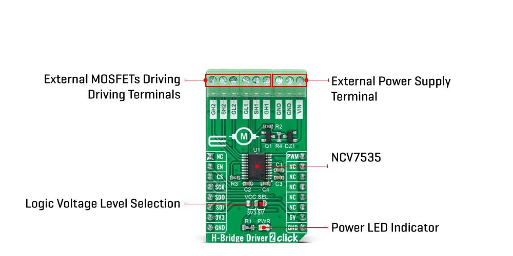 Mikroe H-Bridge Driver 2 Click