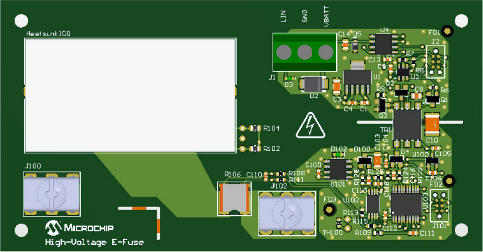 Microchip Technology High-Voltage Auxiliary E-Fuse Reference Design