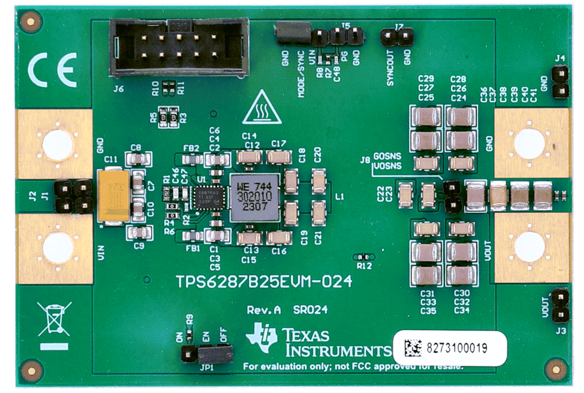 Texas Instruments TPS6287B25EVM-024 Evaluation Module