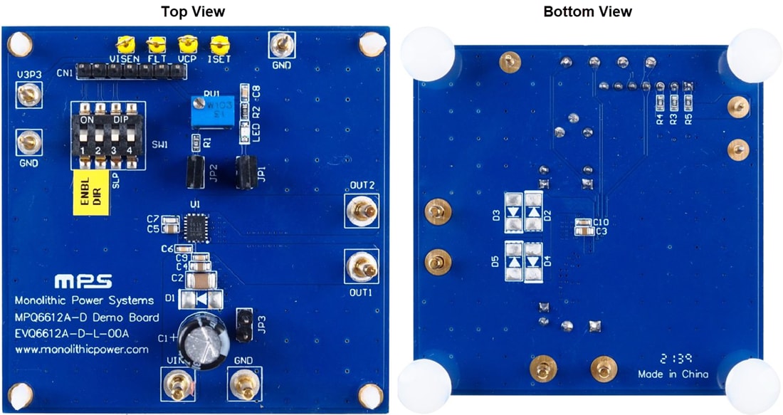 Mechanical Drawing - Monolithic Power Systems (MPS) EVQ6612A-D-L-00A Evaluation Board