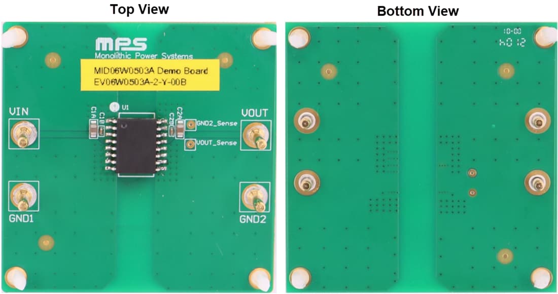 Mechanical Drawing - Monolithic Power Systems (MPS) EV06W0503A-x-Y-00x Converter Evaluation Board