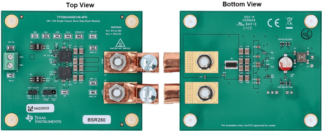 Mechanical Drawing - Texas Instruments TPSM64406EVM-4PH Evaluation Module (EVM)