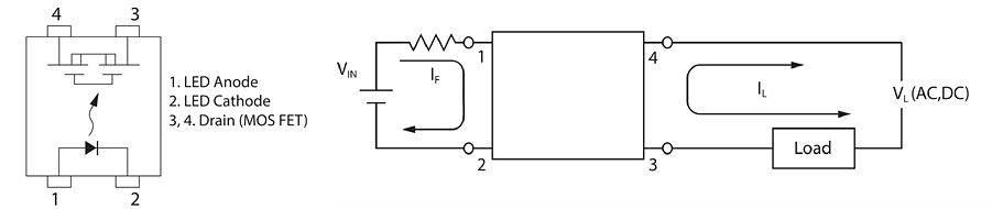 Schematic - Coto Technology CotoMOS® C224S High Current MOSFET Relay