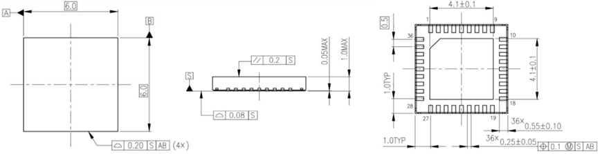 Mechanical Drawing - Toshiba TB9084FTG Automotive Gate Driver IC