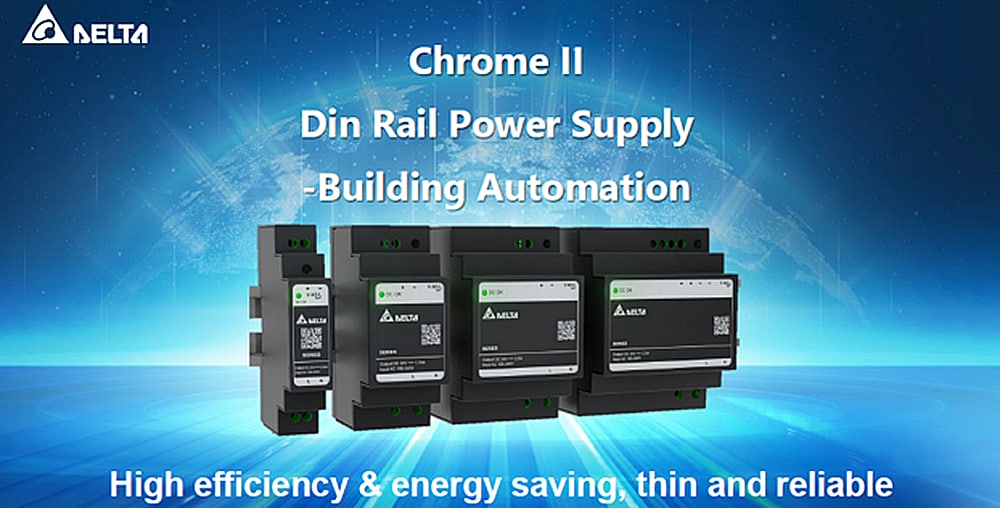 Chart - Delta Electronics Chrome II DRC DIN Rail 15-100W Power Supplies