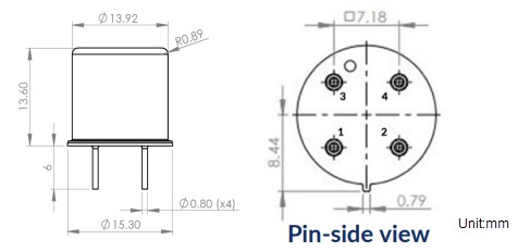 Mechanical Drawing - SST Sensing Mini Oxygen Sensor Board Mounts & Flanged Kits