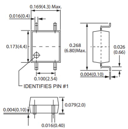 Mechanical Drawing - Coto Technology CotoMOS® C2x High-Current MOSFET Relays