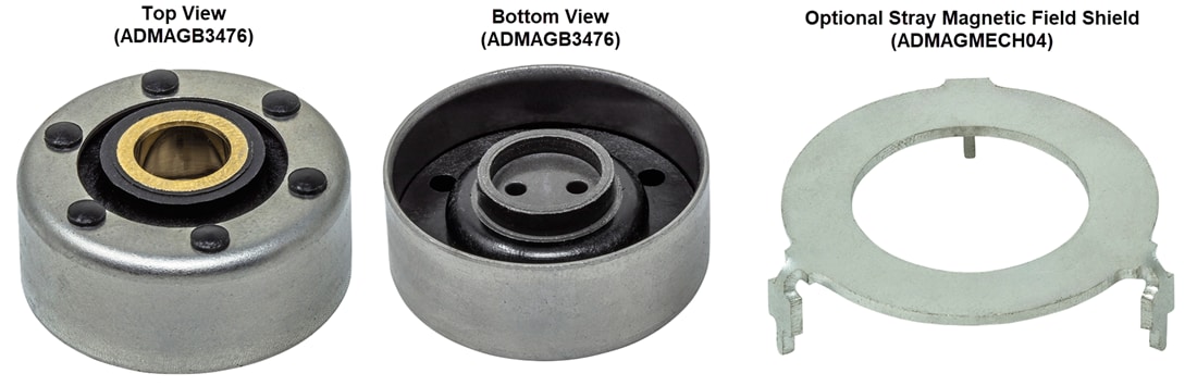 Mechanical Drawing - Analog Devices Inc. ADMAGB3476 Magnet & ADMAGMECH04 Magnetic Shield
