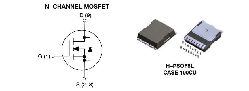 Application Circuit Diagram - onsemi NVBLS1D2N08X MOSFET
