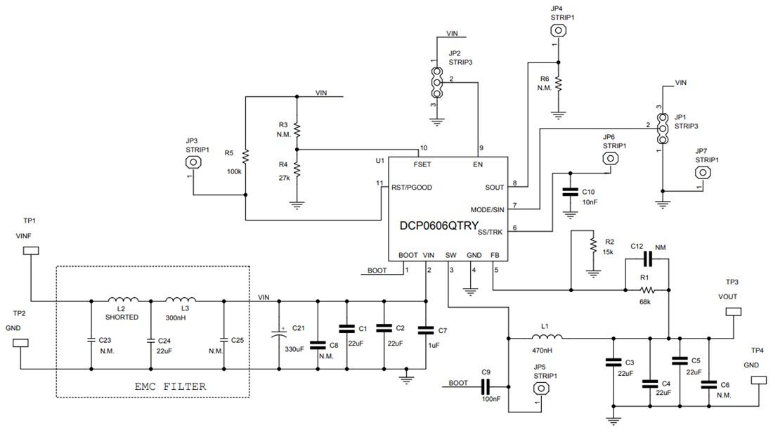 Schematic - STMicroelectronics STEVAL-0606YADJ Evaluation Board