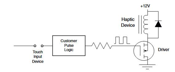 Application Circuit Diagram - Vishay / Dale IHPC Electromagnetic Haptic Feedback Actuators